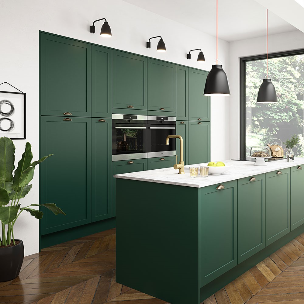 آشپزخانه سبز زیتونی