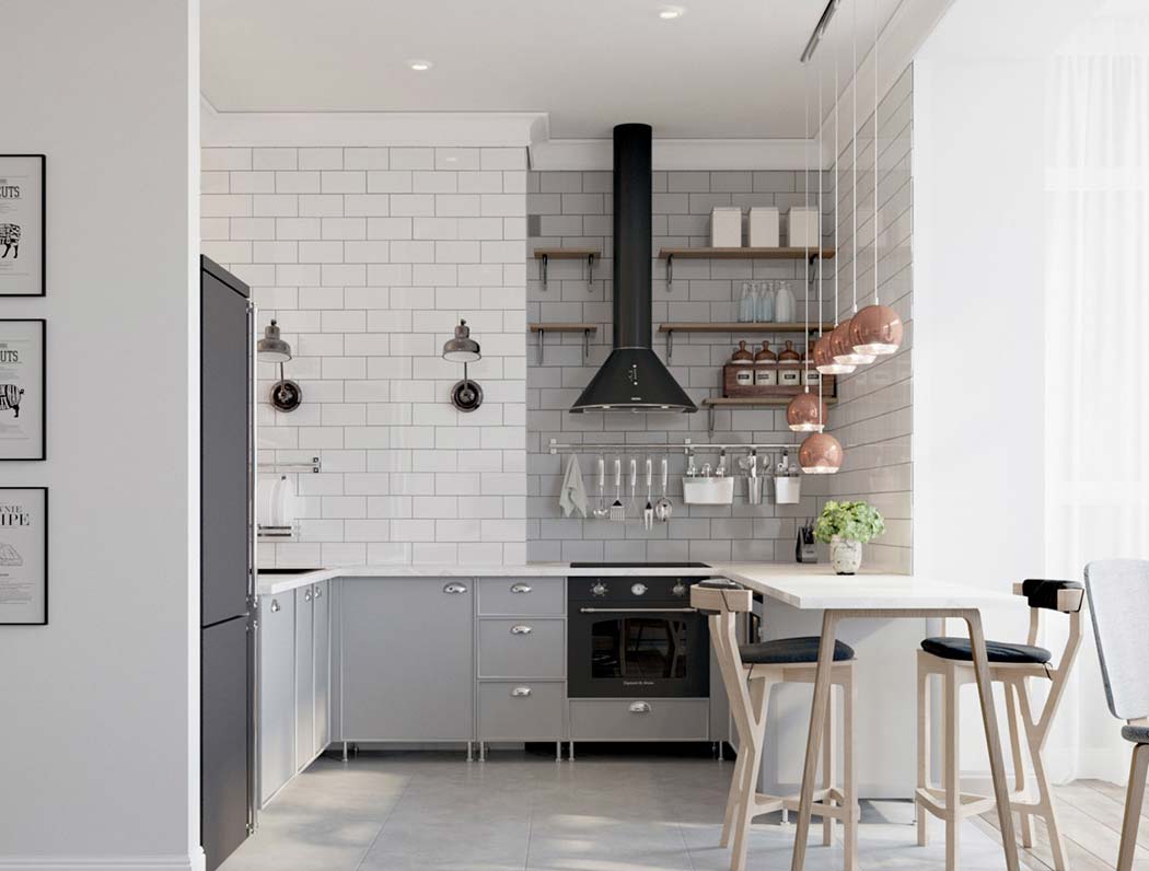 11 طراحی کابینت آشپزخانه زیبا و شیک با چیدمان U شکل | منتخب بهترین طراحی های کابینت ربوطرح